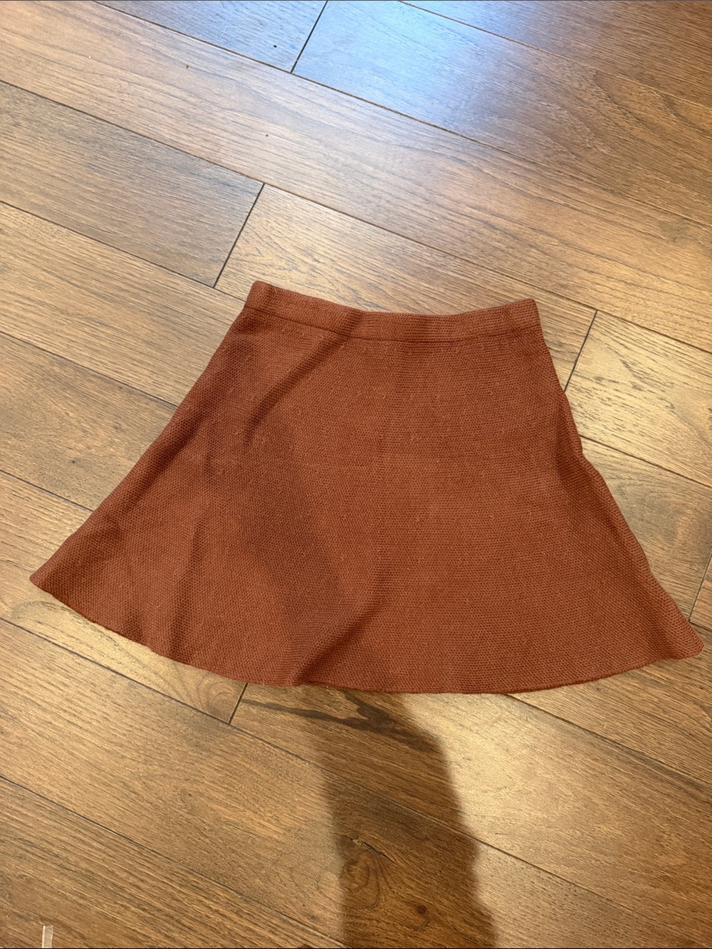 Girls Rust Brown Knit A-Line Skirt Size Medium 7/8 - C72-039